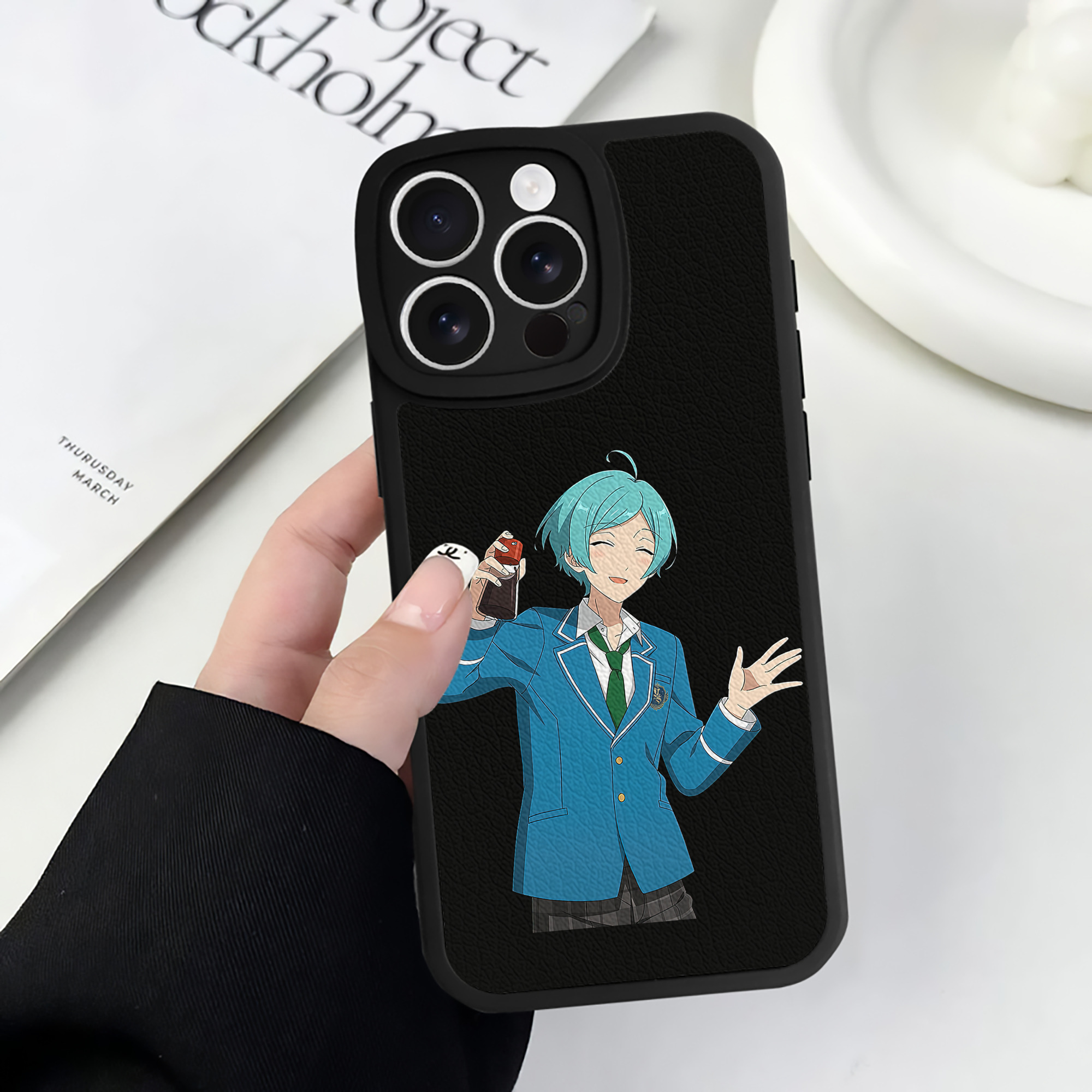 （画像用） あんさんぶるスターズ! Ensemble Stars 【iPhone 16シリーズ対応】シリコンスマホケース（レザー調） 材質：シリコン